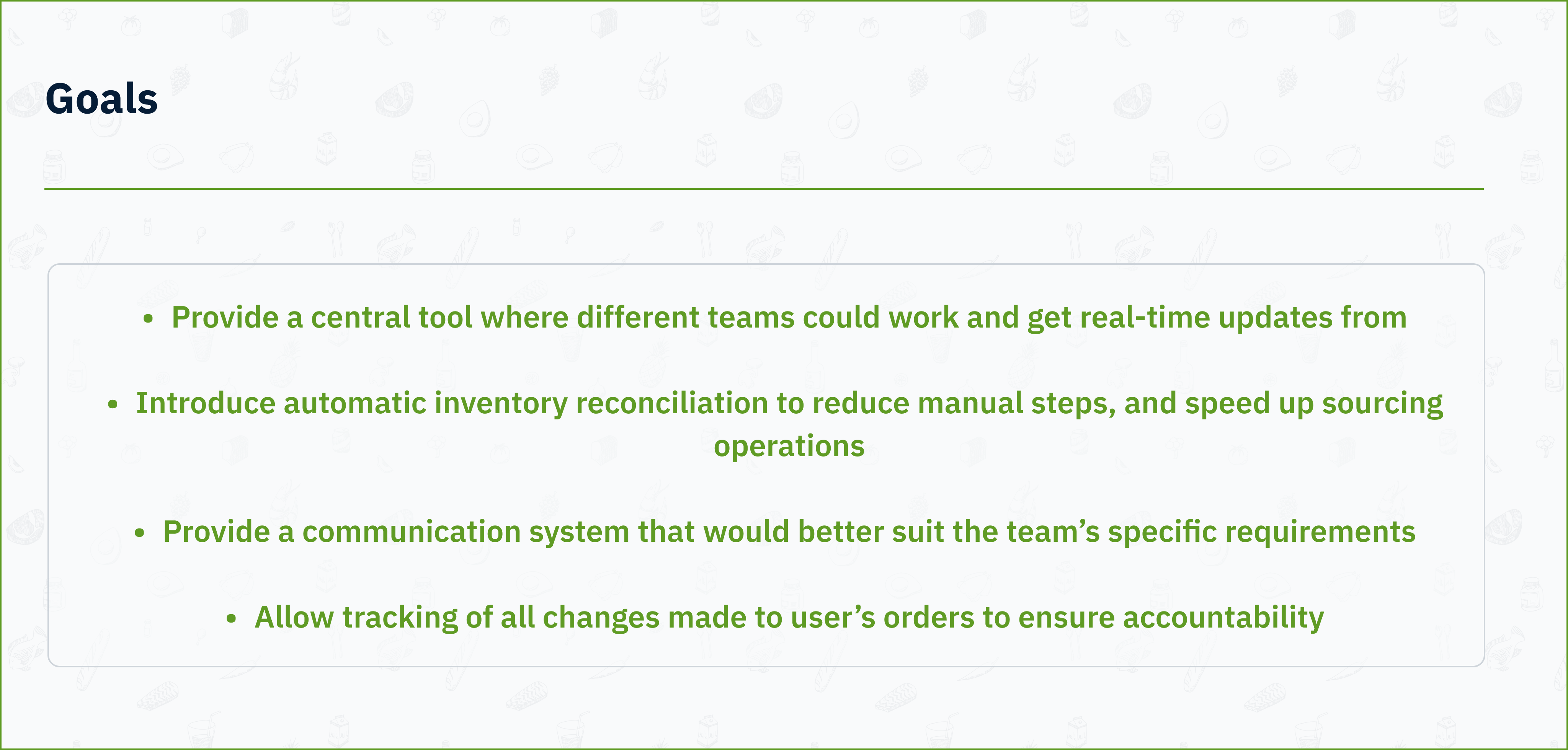 an image showing the design/product goals